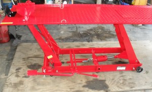 my fully assembled Harbor Freight Motorcycle Lift Table my fully assembled Harbor Freight Motorcycle Lift Table