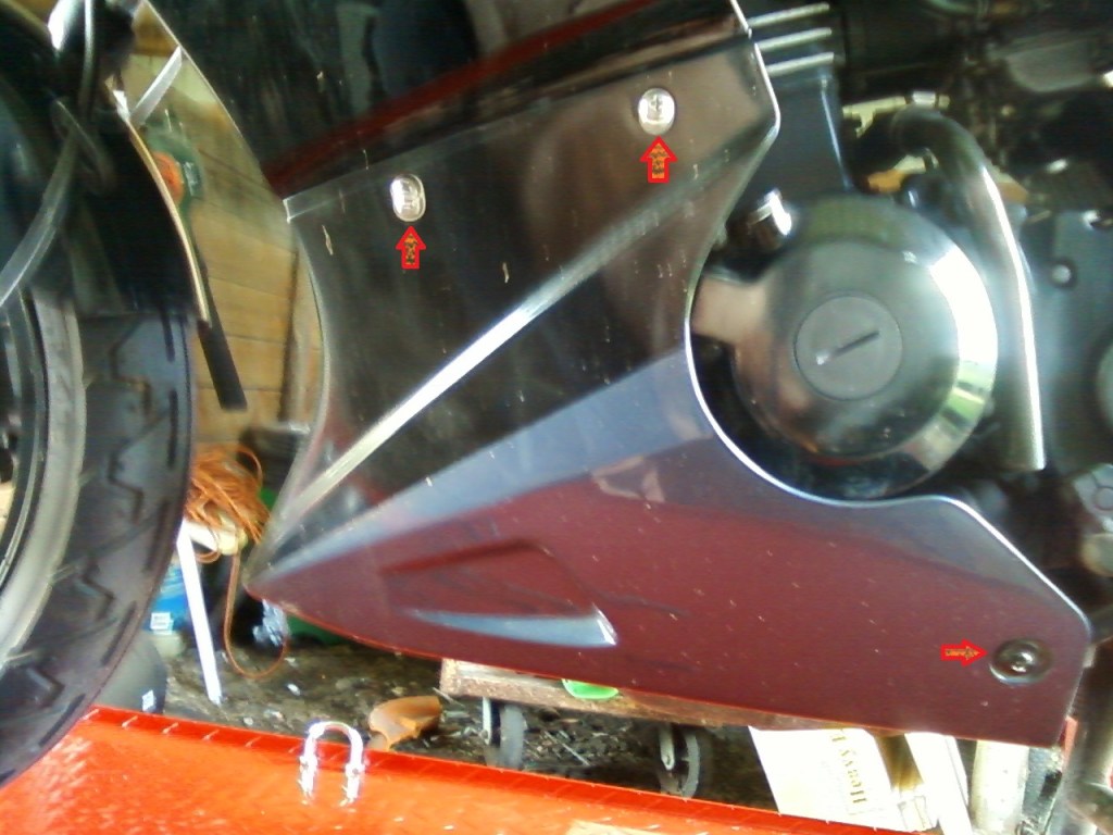 Ninja 250 lower fairing removal
