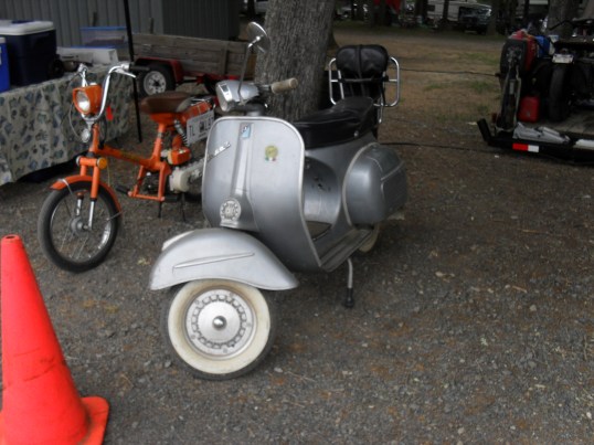 Vintage Vespa & old moped.
