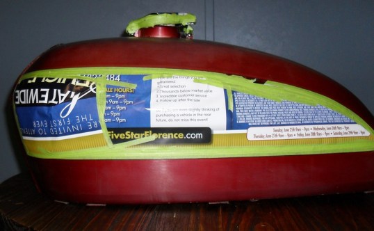 <tank number 1 taped up>