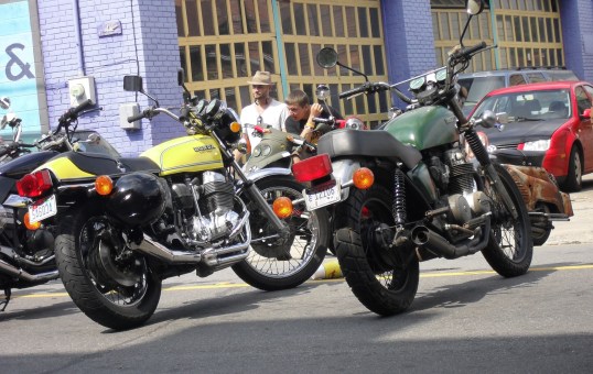 my CB650C and a nice CB750 Super Sport