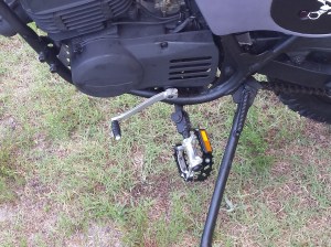 <motorcycle with bmx pedals>