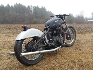 <roached out Honda Chopper>