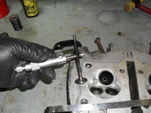 <measure the valve stems>