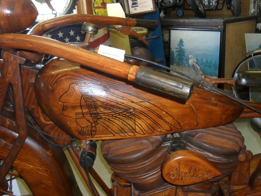 <wooden Indian Motorcycle>