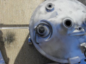 <vintage Honda twin leading shoe brakes>