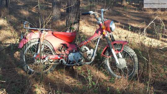 Honda CT90 in the woods