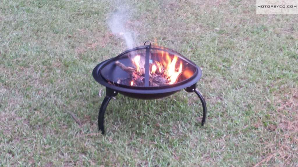 Cheap fire pit carried in Cargo Camper