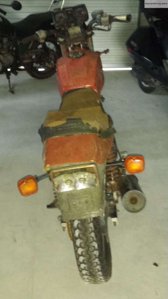 trashed Honda Asct FT500 rear