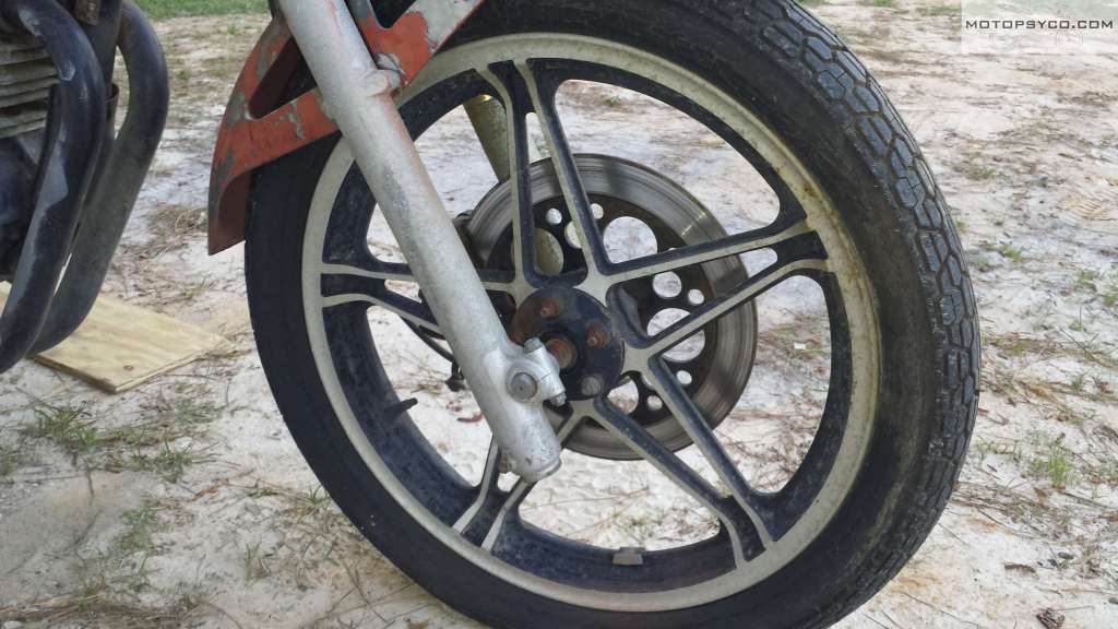 Trashed Honda Ascot FT500 wheel